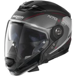 Crossover Motorradhelm Nolan N70.2 GT LAKOTA N-Com 035 Matt Schwarz Rot