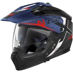 Crossover Motorradhelm Nolan N70.2 X BUNGEE N-Com 038 Matt Schwarz Blau