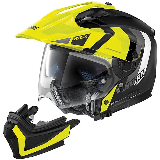 CrossOver On-Off Motorradhelm Nolan N70.2x DECURIO N-Com 030 Schwarz Matt Gelb 2 CrossOver On-Off Motorradhelm Nolan N70.2x DECURIO N-Com 030 Schwarz Matt Gelb – Bild 2