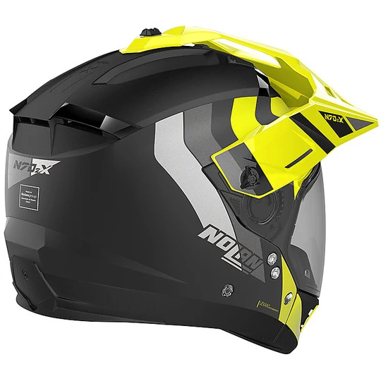 CrossOver On-Off Motorradhelm Nolan N70.2x DECURIO N-Com 030 Schwarz Matt Gelb 3 CrossOver On-Off Motorradhelm Nolan N70.2x DECURIO N-Com 030 Schwarz Matt Gelb – Bild 3
