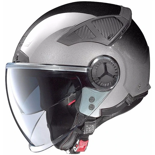Demi Jet Motorrad-Sturzhelm Nolan N33 Alter Classic Chrome 006 Zerkratzt 1 Demi Jet Motorrad-Sturzhelm Nolan N33 Alter Classic Chrome 006 Zerkratzt