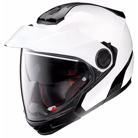 Helm Moto Modular Nolan Crossover N40.5 GT Klassische N-COM Gloss White 1 Helm Moto Modular Nolan Crossover N40.5 GT Klassische N-COM Gloss White