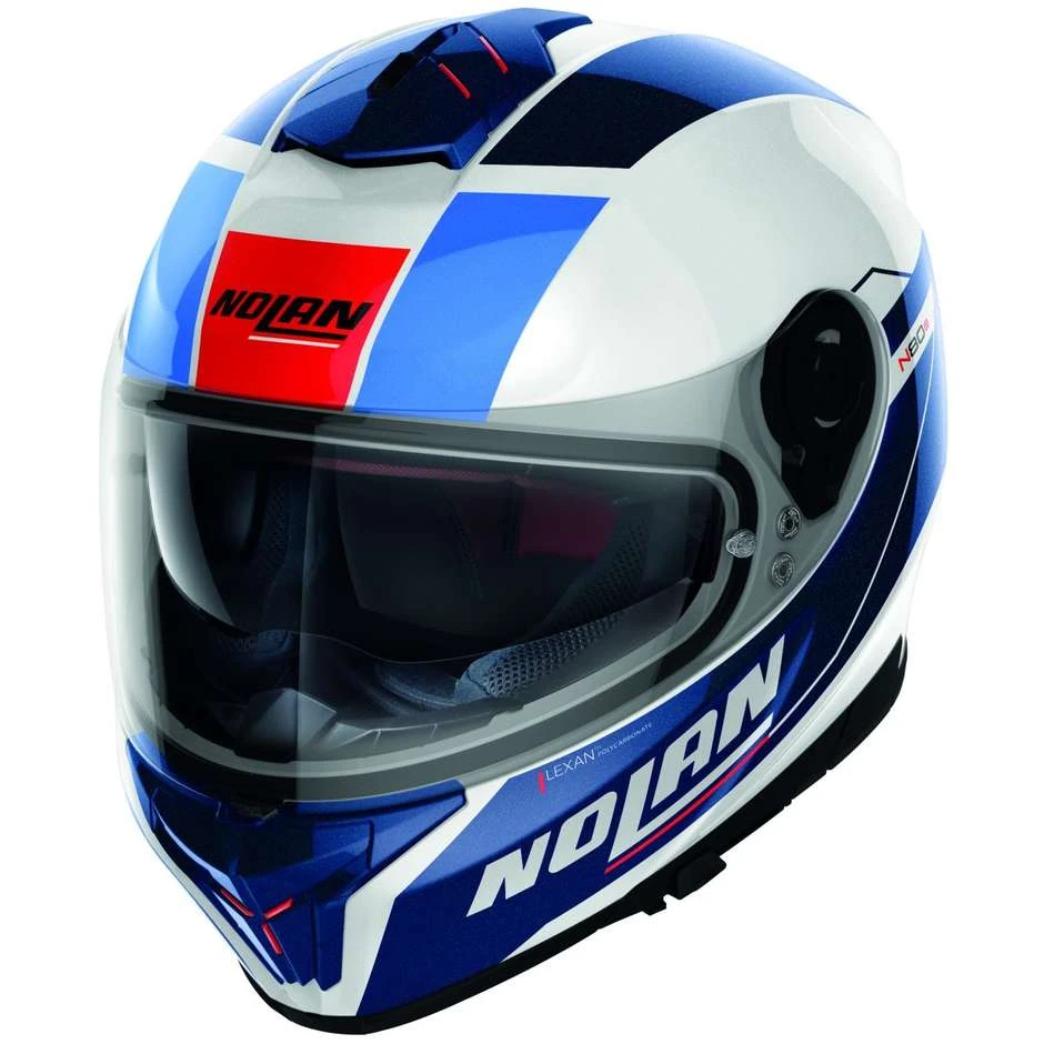 Integral Motorradhelm Nolan N80.8 MANDRAKE N-Com 050 Weiß Blau Rot Glänzend 1 Integral Motorradhelm Nolan N80.8 MANDRAKE N-Com 050 Weiß Blau Rot Glänzend