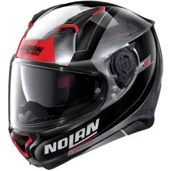 Integrierter Motorradhelm Nolan N87 SKILLED N-Com 100 Scratched Chromed