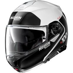 Modularer Motorradhelm P / J-geprüft Nolan N100.5 Plus DISTINCTIVE N-Com 022 White Metal