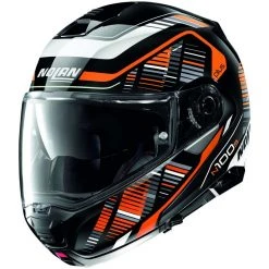 Modularer Motorradhelm P / J Homologation Nolan N100.5 Plus STARBOARD N-Com 047 Glossy Orange