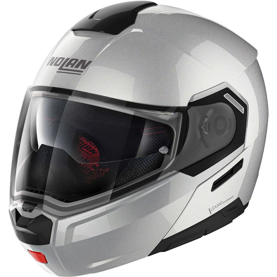 Modularer Motorradhelm P / J Nolan N90.3 SPEZIAL N-Com 011 Salz Silber Zulassung 1 Modularer Motorradhelm P / J Nolan N90.3 SPEZIAL N-Com 011 Salz Silber Zulassung