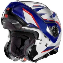 Modularer Motorradhelm P / J-Zulassung Nolan N100.5 Plus OVERLAND N-Com 035 Weißmetall -Default Name modularer motorradhelm p j zulassung nolan n100 5 plus overland n com 035 weissmetall 109438