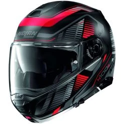 Modularer Motorradhelm P/J Zulassung Nolan N100.5 Plus STARBOARD N-Com 041 Matt Rot