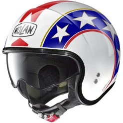 Motorradhelm Jet Nolan N21 OLD GLORY 090 Weißmetall