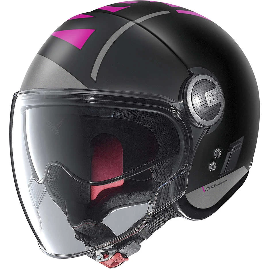 Motorradhelm Jet Nolan N21 Visier AVANT-GARDE 075 Matt Schwarz Pink 1 Motorradhelm Jet Nolan N21 Visier AVANT-GARDE 075 Matt Schwarz Pink