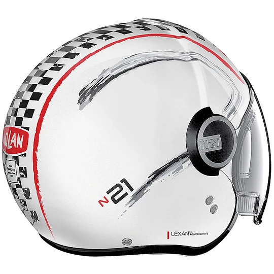 Motorradhelm Jet Nolan N21 VISIER GETAWAY 060 Weißmetall 2 Motorradhelm Jet Nolan N21 VISIER GETAWAY 060 Weißmetall – Bild 2