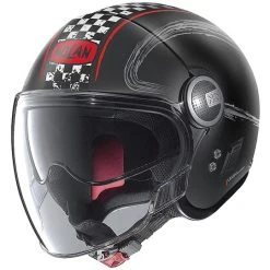 Motorradhelm Jet Nolan N21 VISIER GETAWAY 062 Schwarz Rocco Matt