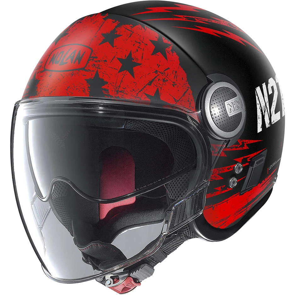 Motorradhelm Nolan N21 Visier JETFIRE 070 Matt Schwarz Rot 1 Motorradhelm Nolan N21 Visier JETFIRE 070 Matt Schwarz Rot