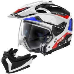 Nolan N70.2 X TORPEDO N-Com 045 Crossover Motorradhelm Weiß Blau Rot Glänzend -Default Name nolan n70 2 x torpedo n com 045 crossover motorradhelm weiss blau rot glaenzend 133120